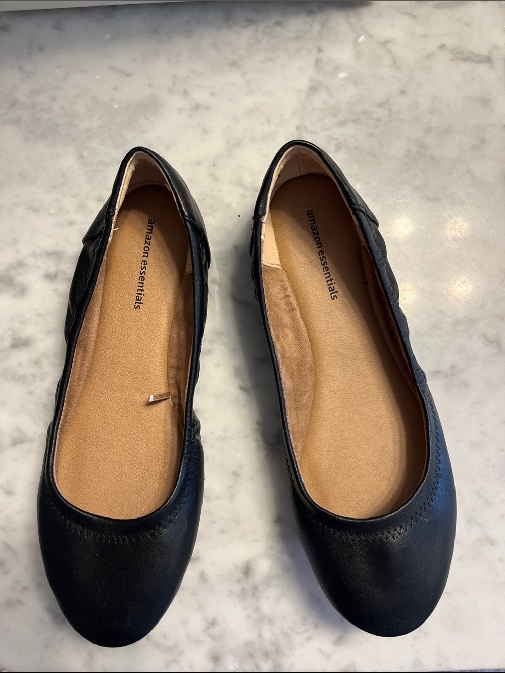 Black ballet flats size 7 1/2 to 8